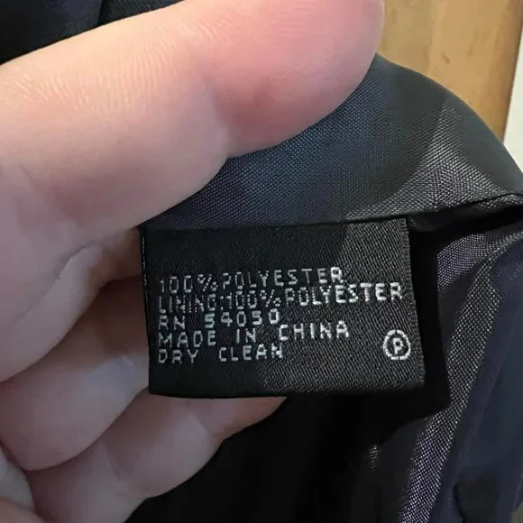 Anne Klein Gray Blazer with Collarless Design and 3/4 Sleeves - Picture 5 of 7